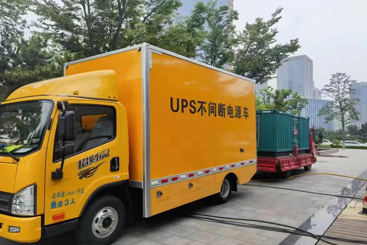 曲沃发电机租赁施工现场