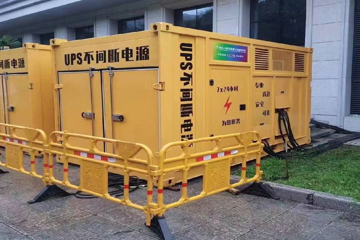 曲沃发电机租赁施工现场